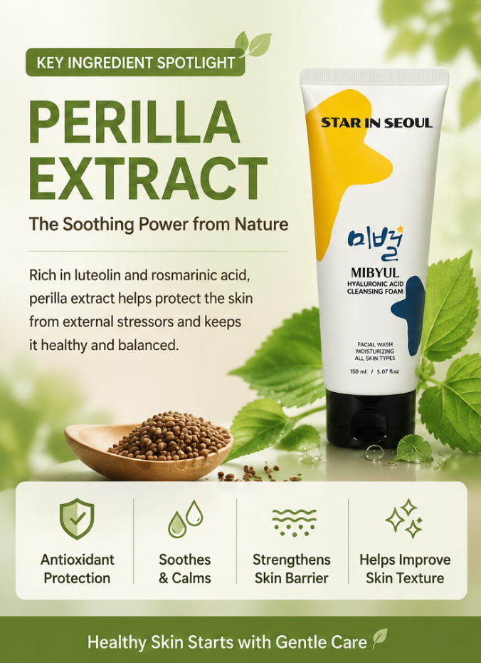 [Byul’s Beauty Lab] Soothing While Cleansing? Unveiling the Hidden Gem in MIBYUL’s Cleansing Foam: 'Perilla Seed Extract' 🌿🧼✨