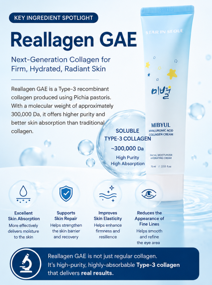 [Byul’s Beauty Lab] Out with the Old, In with the Bold: Reclaim Your Skin's Density with 100% Pure 'Reallagen GAE' 🧬✨