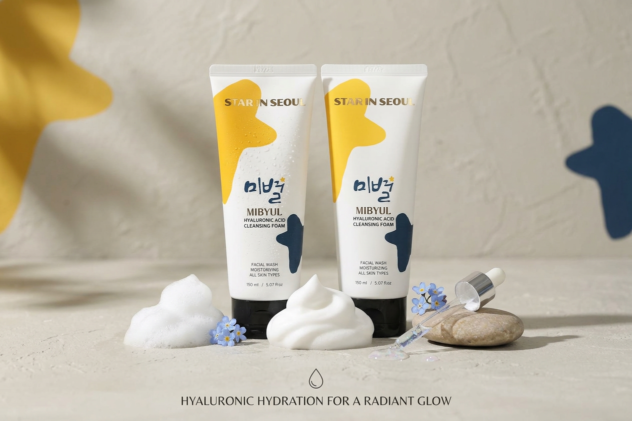 Hydration Bomb Cleanser! Gentle & Low-Irritation Daily Cleansing with MIBYUL Hyaluronic Acid Moisture Cleansing Foam ✨