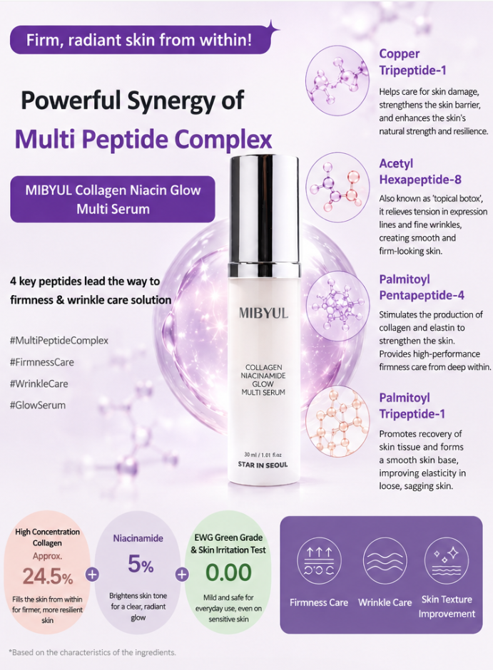 [Byul’s Beauty Lab] Quadruple Peptide Power: Unlocking Elasticity with 'Multi Peptide Complex' 💜✨