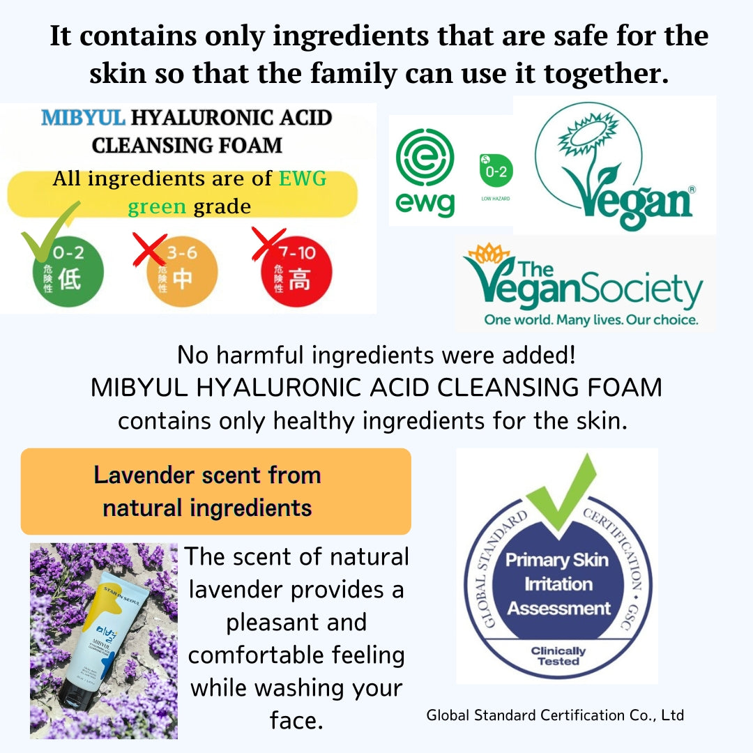 MIBYUL HYALURONIC ACID CLEANSING FOAM