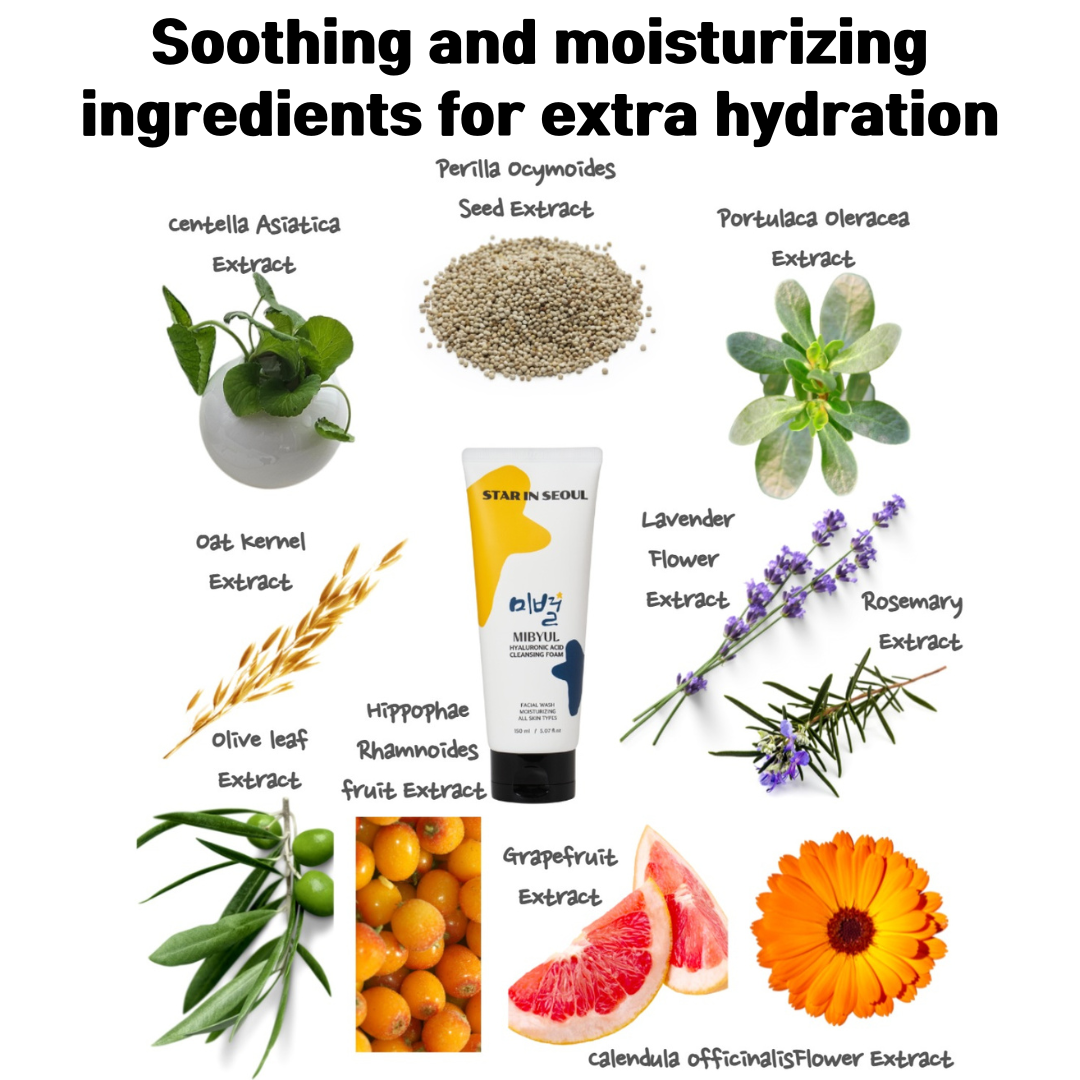 MIBYUL HYALURONIC ACID CLEANSING FOAM