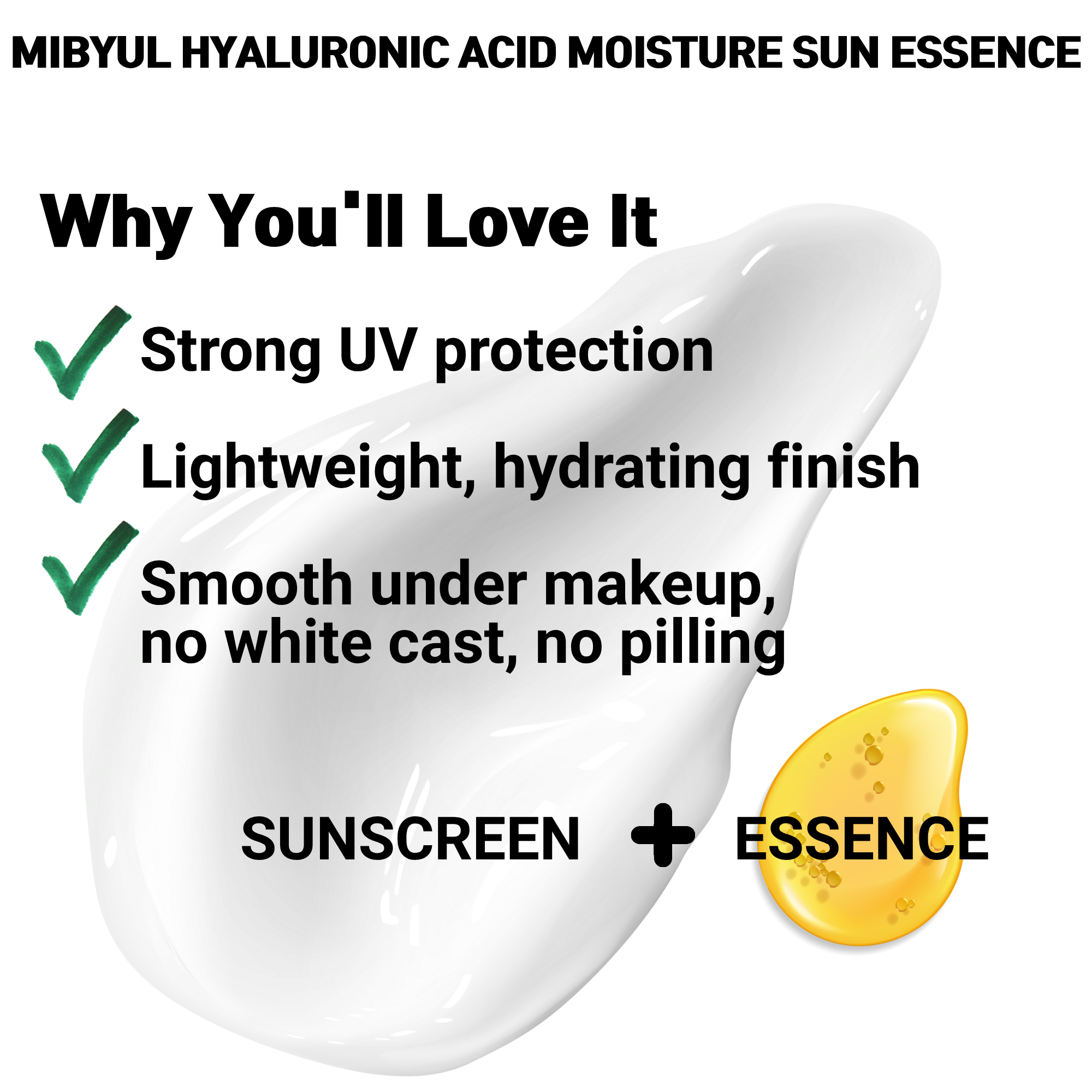 MIBYUL HYALURONIC ACID MOISTURE SUN ESSENCE